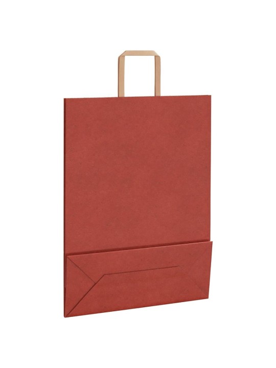 Papírové tašky 50 ks s uchy červené 32x12x42 cm