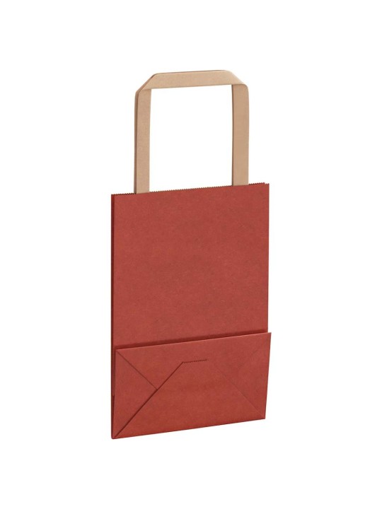 Papírové sáčky 250 ks s uchy červené 15x8x21 cm