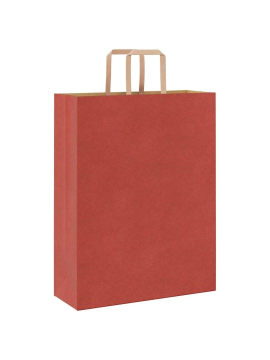 Papírové sáčky 250 ks s uchy červené 32x12x42 cm