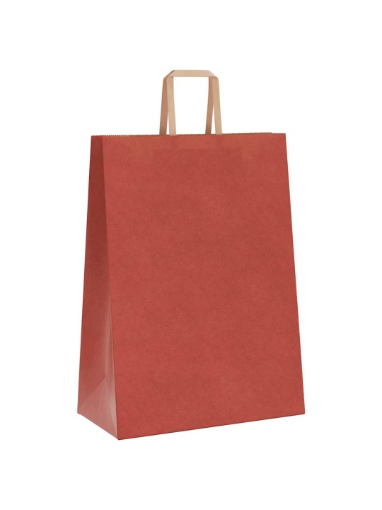 Papírové sáčky 250 ks s uchy červené 32x17x44 cm