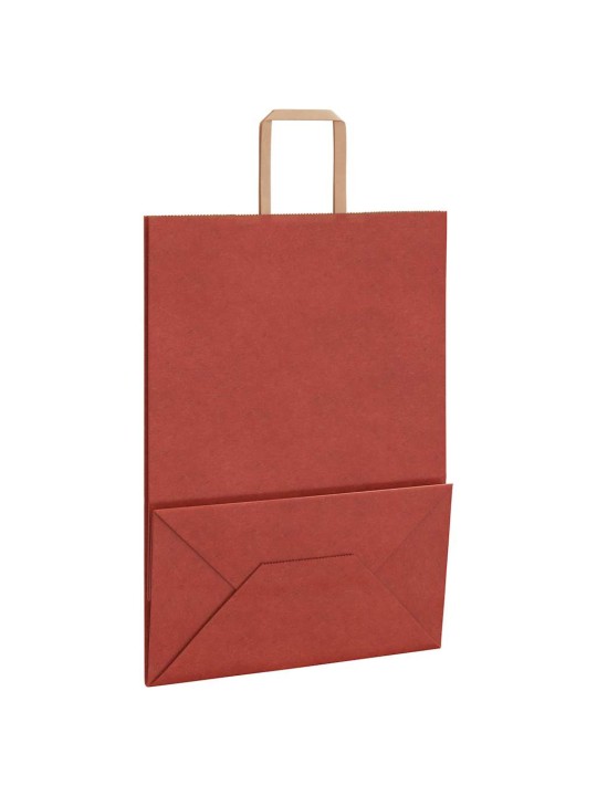 Papírové sáčky 250 ks s uchy červené 32x17x44 cm