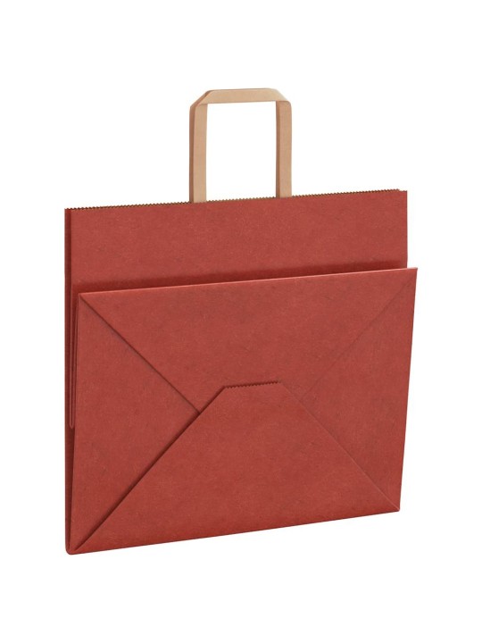 Papírové sáčky 250 ks s uchy červené 32x22x28 cm