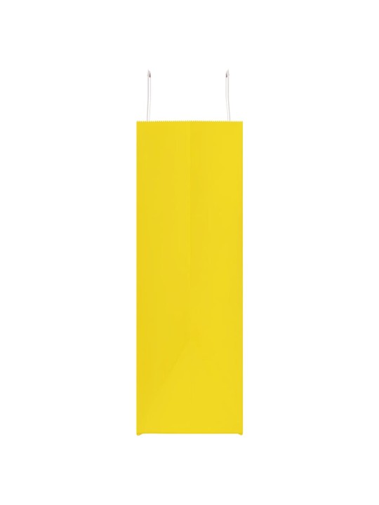 Papírové tašky 50 ks s uchy žlutá 54x15x49 cm