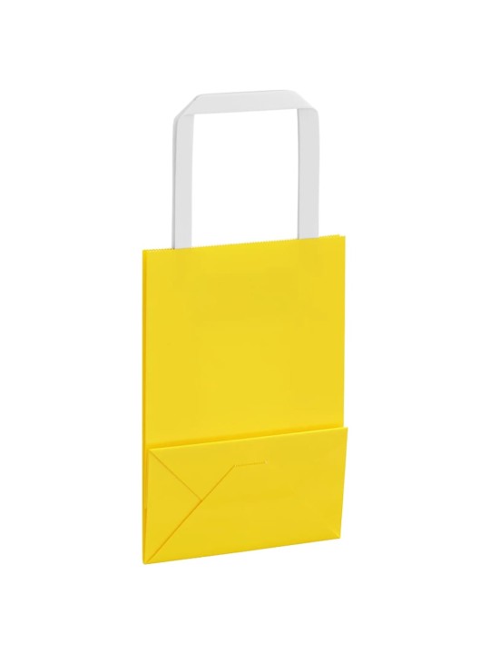 Papírové sáčky 250 ks s uchy žluté 15x8x21 cm