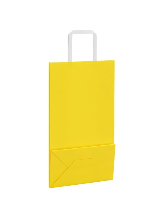 Papírové sáčky 250 ks s uchy žluté 21x11x36 cm