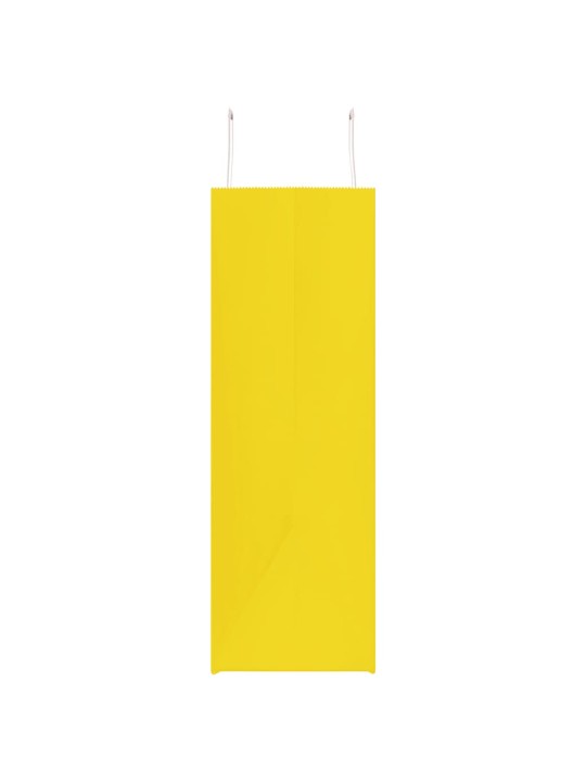 Papírové tašky 250 ks s uchy žlutá 54x15x49 cm