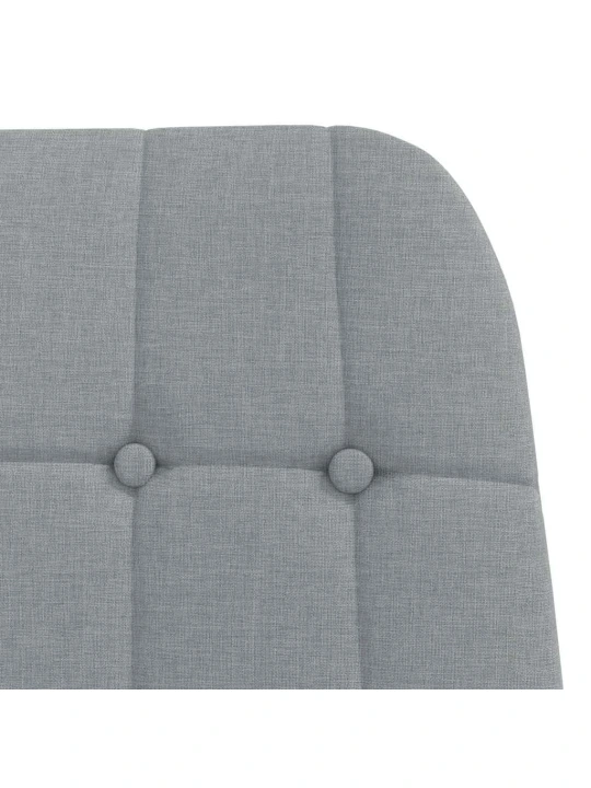 Relaxační křeslo s podnožkou světle šedé textil