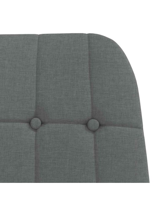 Relaxační křeslo s podnožkou tmavě šedé textil