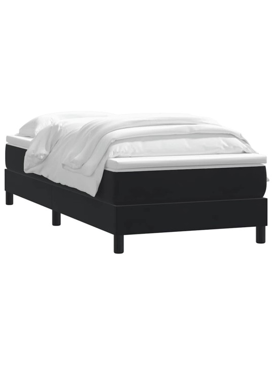 Box spring postel s matrací černý 80x220 cm samet