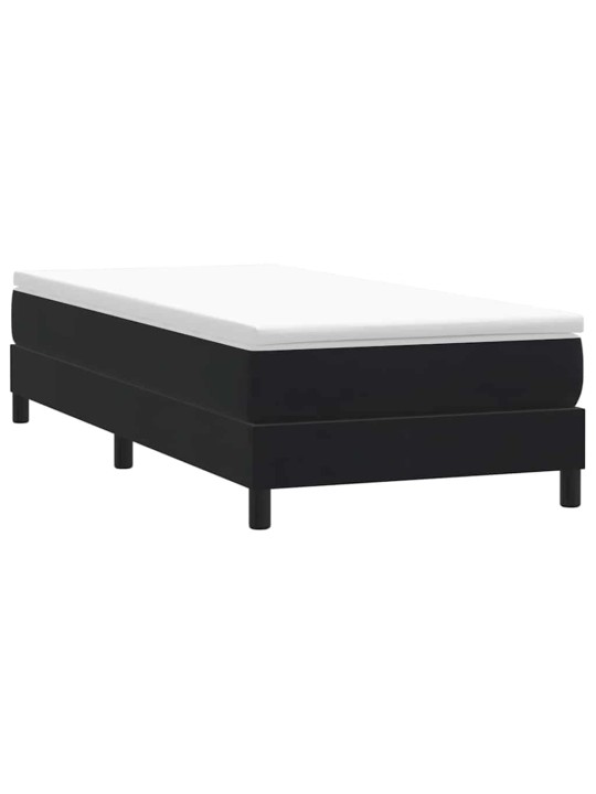 Box spring postel s matrací černý 80x220 cm samet