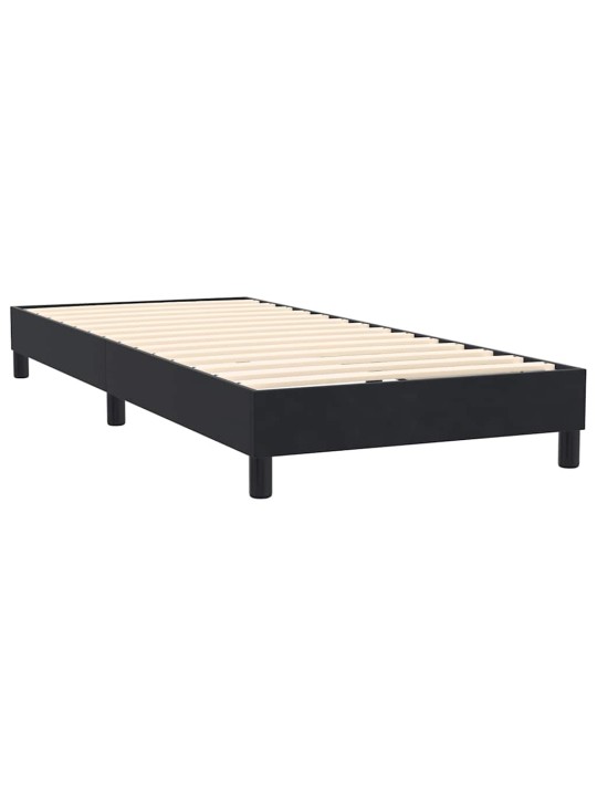 Box spring postel s matrací černý 80x220 cm samet