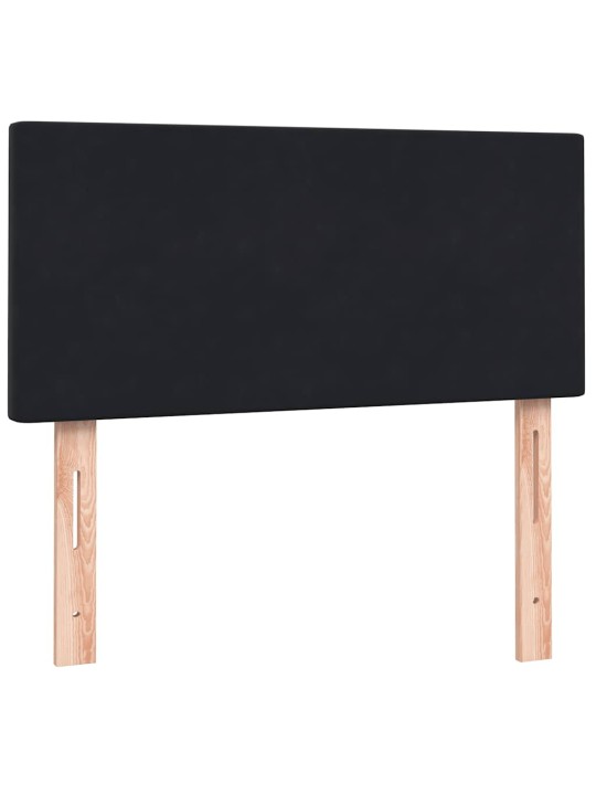 Box spring postel s matrací černý 80x220 cm samet