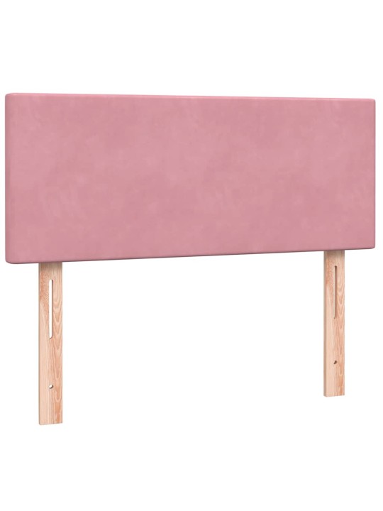Box spring postel s matrací růžová 120x220 cm samet