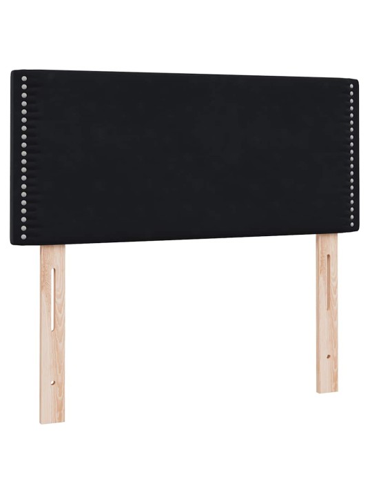 Box spring postel s matrací černý 80x220 cm samet