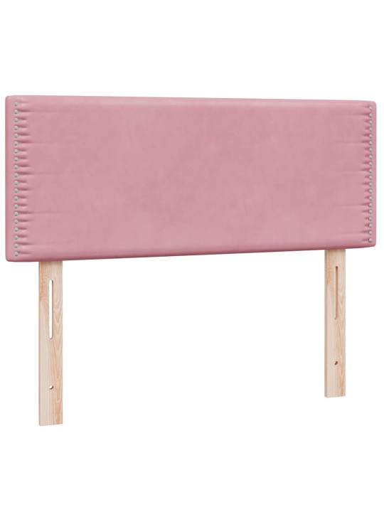 Box spring postel s matrací růžová 120x220 cm samet