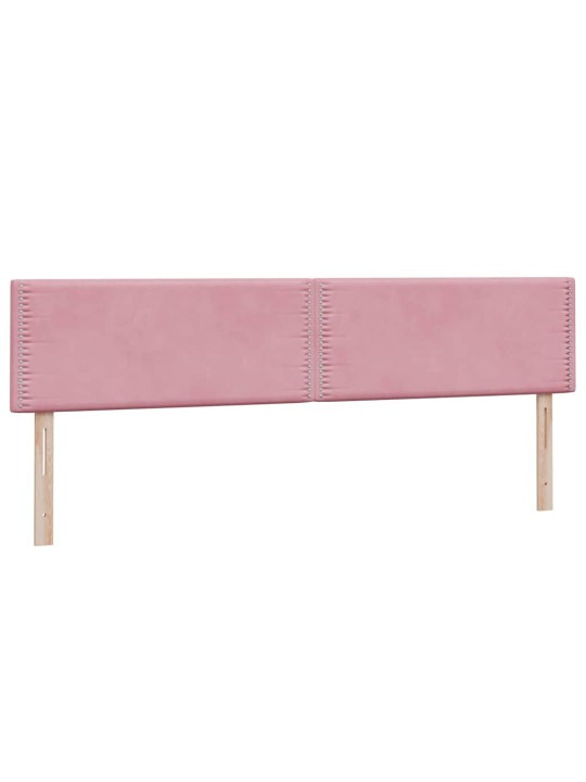 Box spring postel s matrací černá 180x220 cm růžový