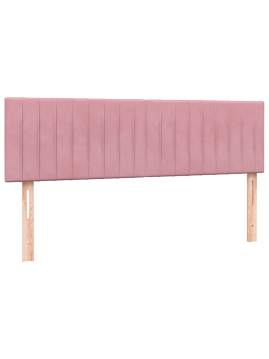 Box spring postel s matrací růžová 140x210 cm samet