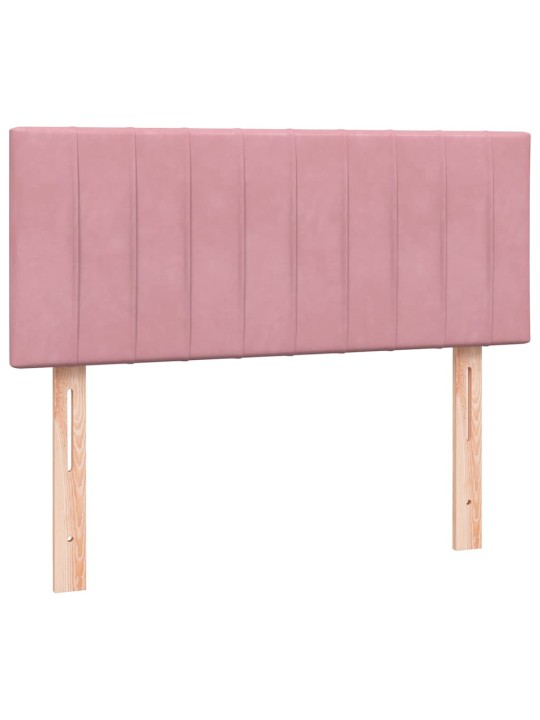 Box spring postel s matrací růžová 120x220 cm samet