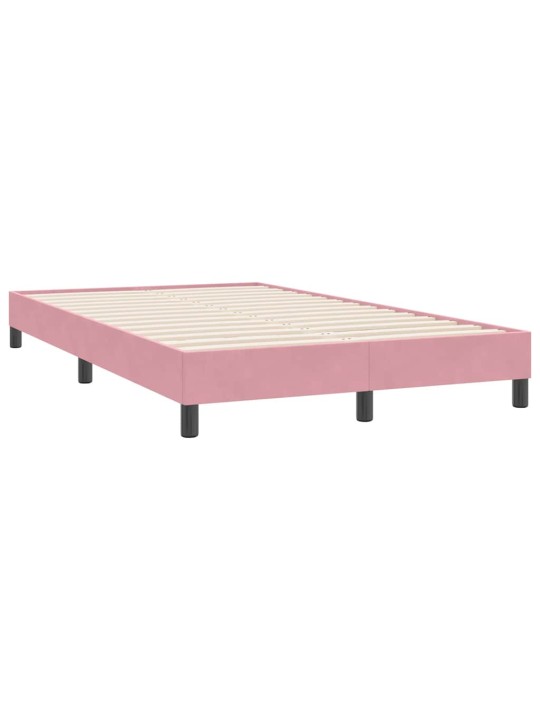 Box spring postel s matrací růžová 120x220 cm samet