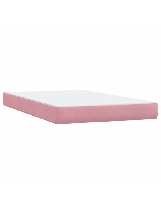 Box spring postel s matrací růžová 120x220 cm samet