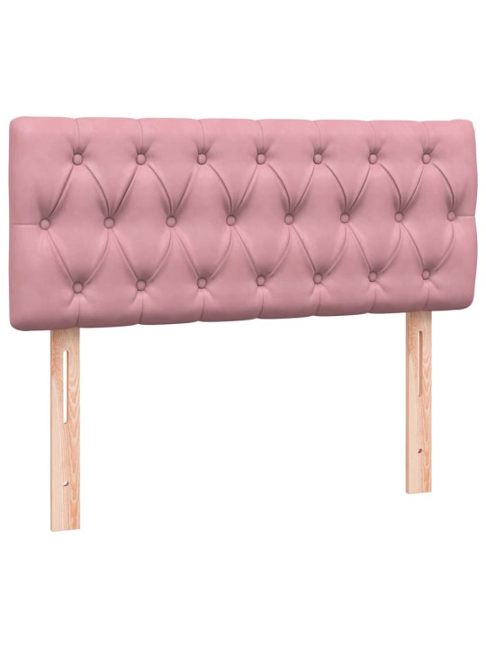 Box spring postel s matrací růžová 120x220 cm samet
