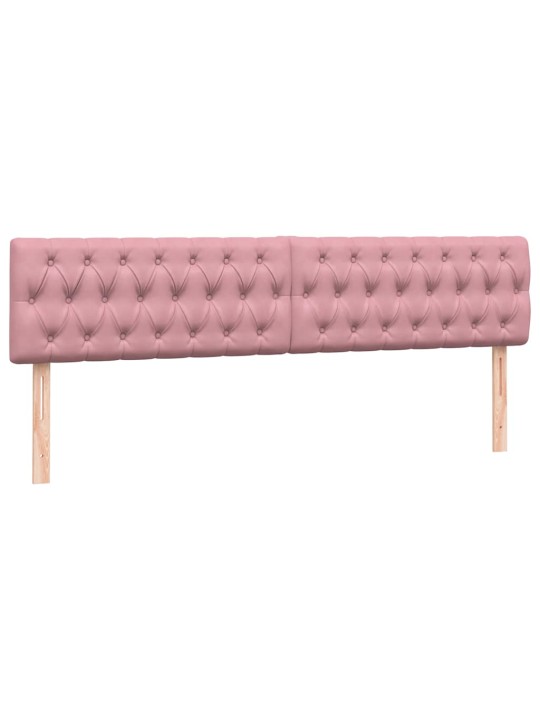Box spring postel s matrací černá 180x220 cm růžový