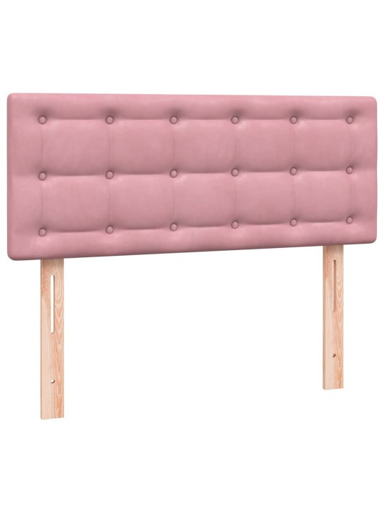 Box spring postel s matrací růžová 120x220 cm samet