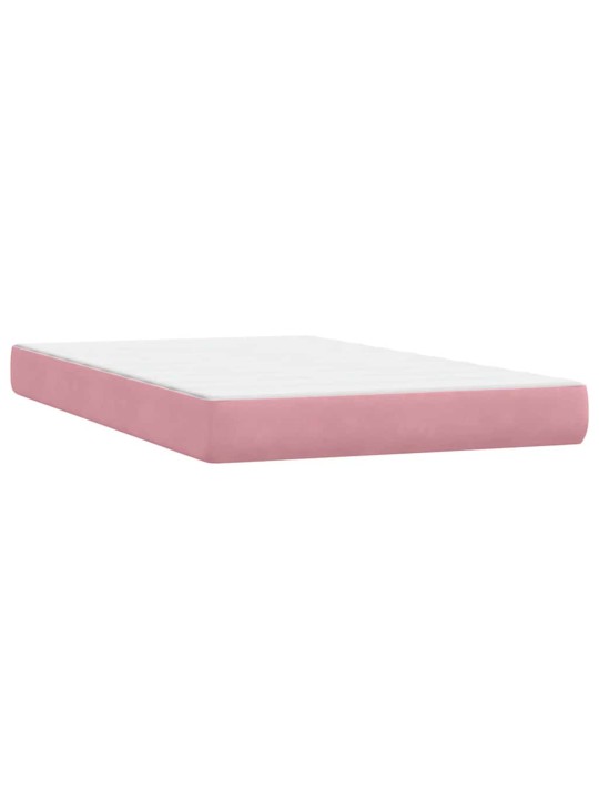 Box spring postel s matrací růžová 120x220 cm samet