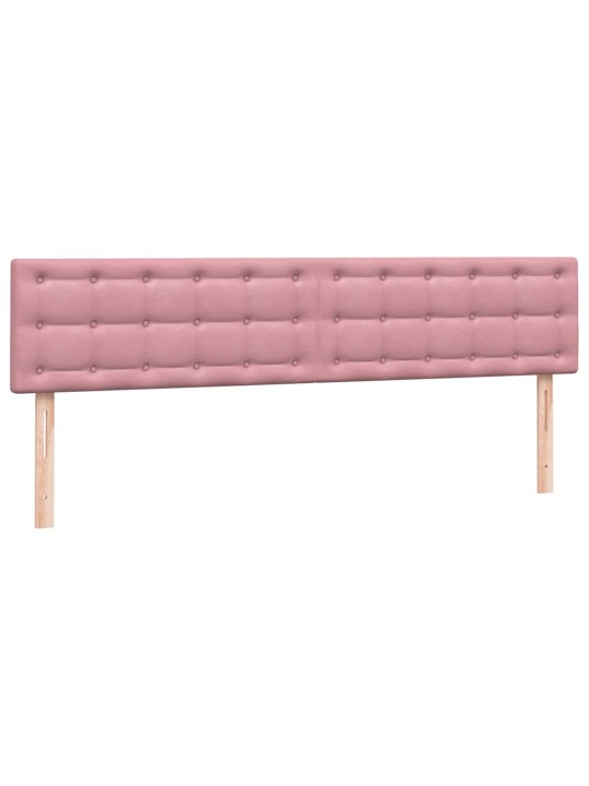 Box spring postel s matrací černá 180x220 cm růžový