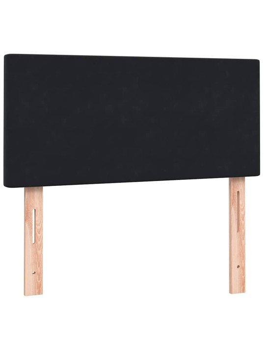 Box spring postel s matrací černý 80x220 cm samet