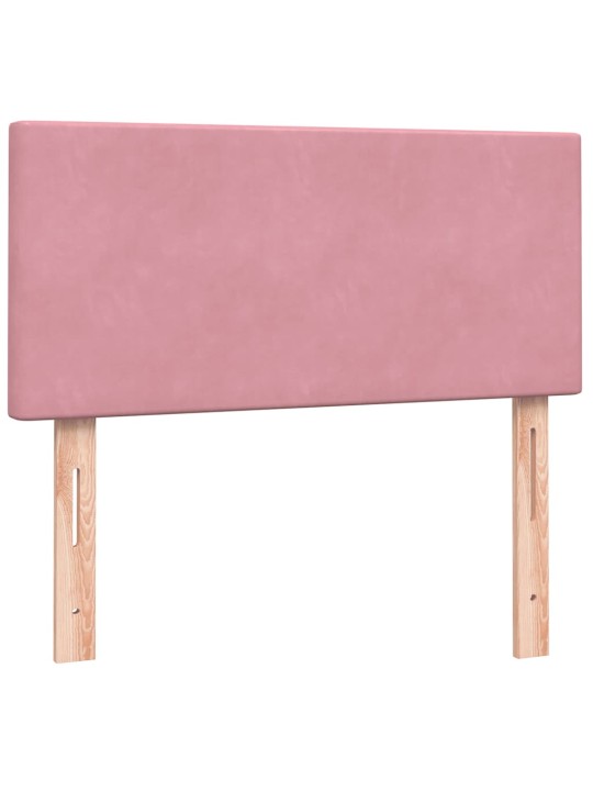 Box spring postel s matrací růžová 80x220 cm samet