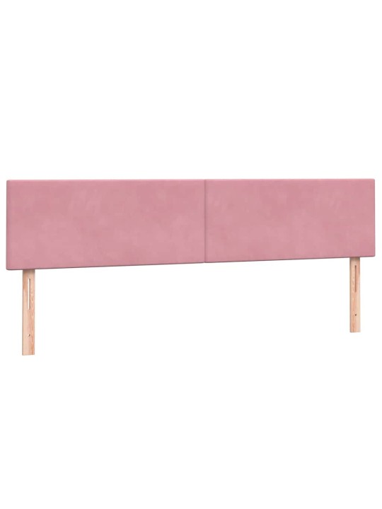 Box spring postel s matrací černá 180x220 cm růžový