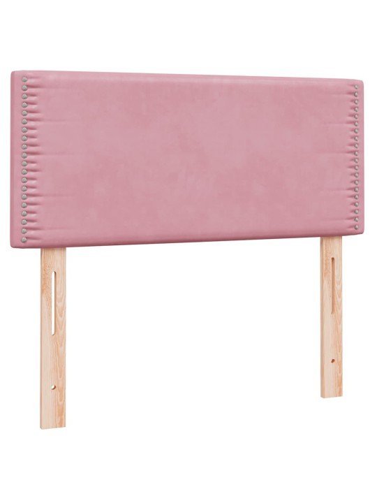Box spring postel s matrací černá 100x220 cm růžový