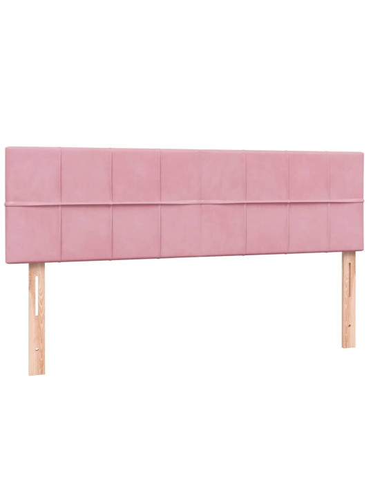Box spring postel s matrací růžová 140x210 cm samet