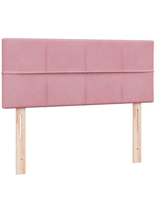 Box spring postel s matrací růžová 120x220 cm samet