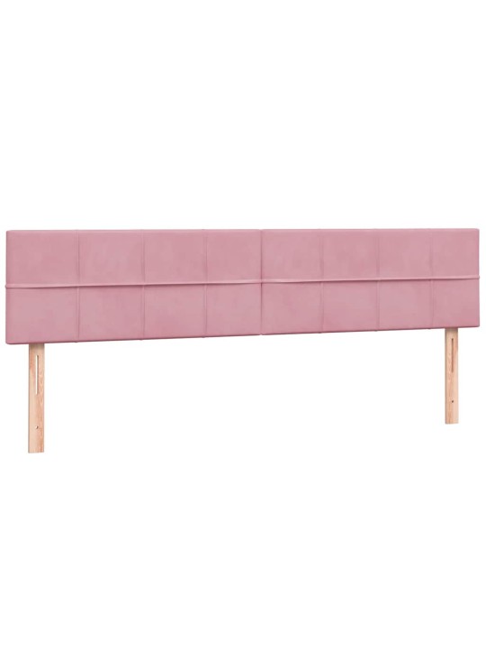 Box spring postel s matrací černá 180x220 cm růžový