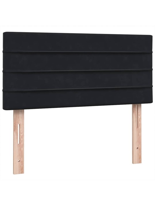 Box spring postel s matrací černý 80x220 cm samet
