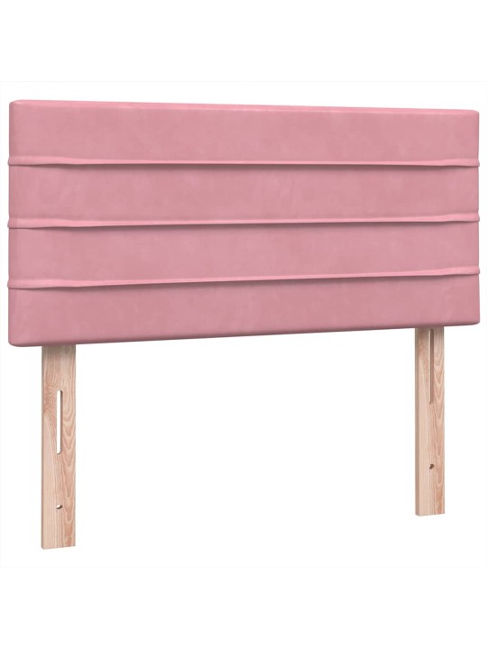 Box spring postel s matrací růžová 80x220 cm samet
