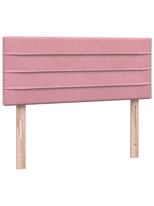 Box spring postel s matrací růžová 120x220 cm samet