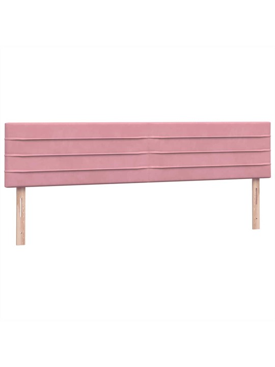 Box spring postel s matrací černá 180x220 cm růžový