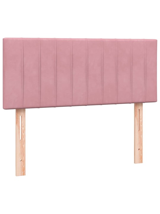 Box spring postel s matrací růžová 120x220 cm samet