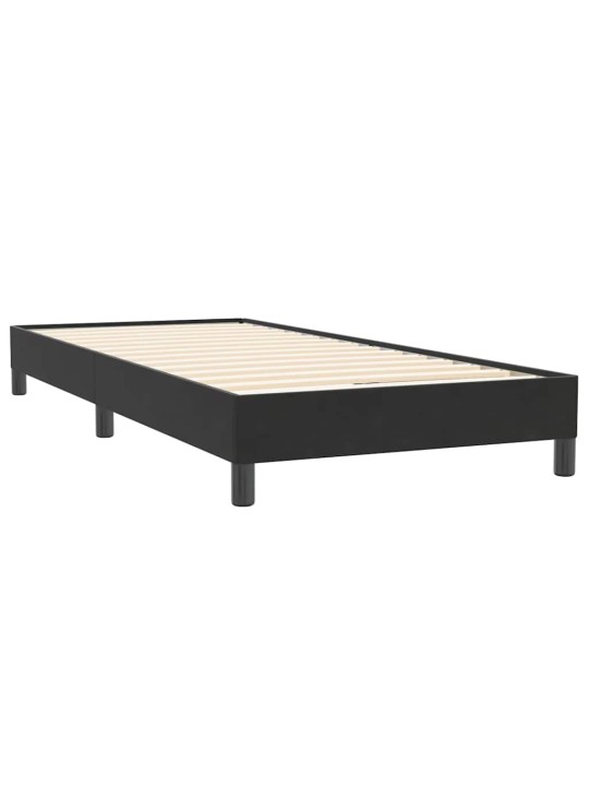 Box spring postel s matrací černý 80x220 cm samet