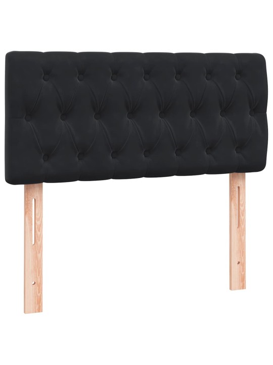 Box spring postel s matrací černý 80x220 cm samet
