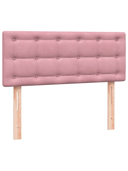 Box spring postel s matrací růžová 120x220 cm samet