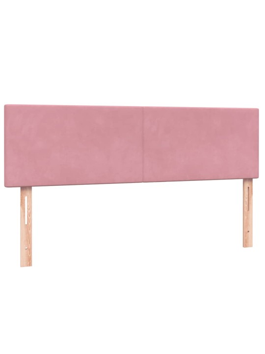 Box spring postel s matrací růžová 140x210 cm samet