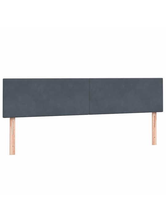 Box spring postel s matracemi tmavě šedá 200x210 cm samet