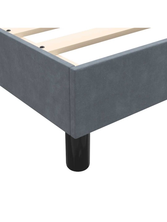Box spring postel s matracemi tmavě šedá 200x210 cm samet