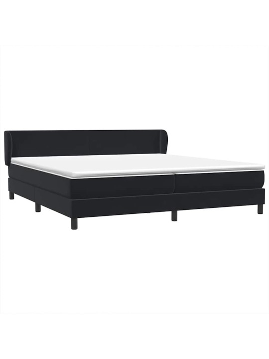 Box spring postel s matracemi černá 200x210 cm samet