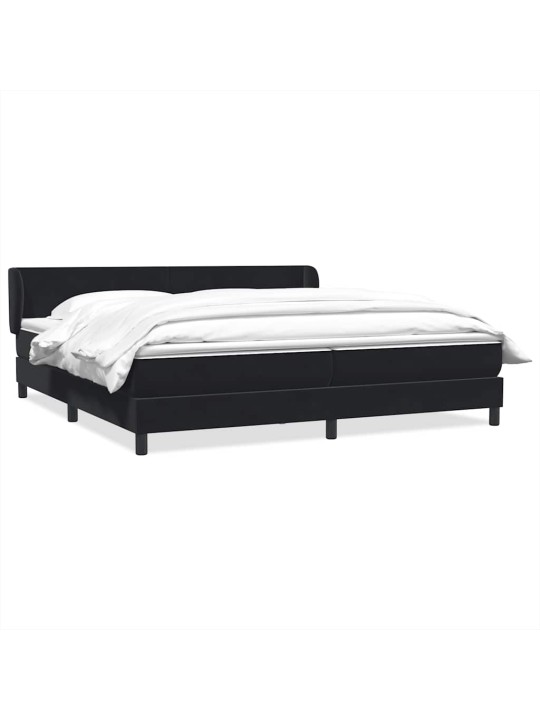 Box spring postel s matracemi černá 200x210 cm samet