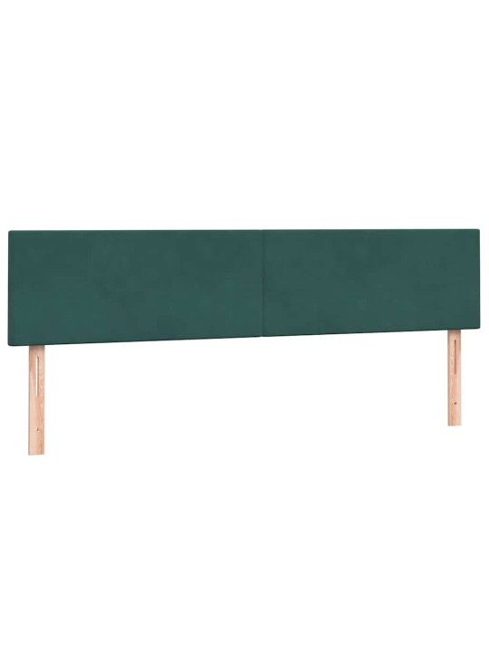 Box spring postel s matracemi tmavě zelená 200x210 cm samet